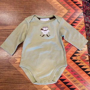 Janie and Jack Long Sleeve Onesie with Skiing Owl